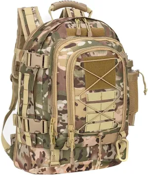Extra Large 60L Tactical Backpack for Men Women Outdoor Water Resistant Hiking Travel Laptop Bag(CP)