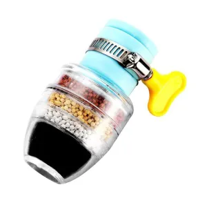Faucet Water Filter,1Pcs 360 Rotating Faucet Portable Filter Nozzle Regulator Faucet Nozzle Activated Carbon Hard Water Water Softener Filter