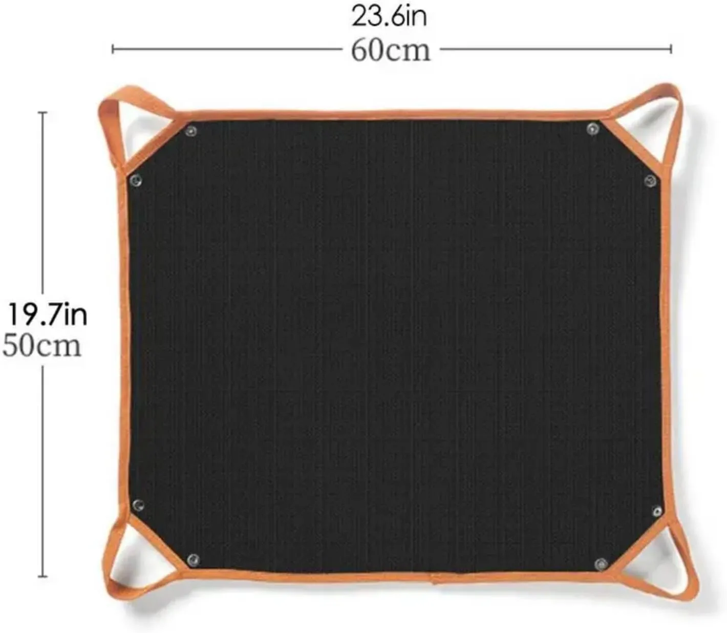 Fay Bless Foldable Fireproof Mat Flame Retardant Heat Resistant Pad Outdoor BBQ Firewood Fire Pit Fireproof Mat with Hanger for Camping (60cmx50cm)