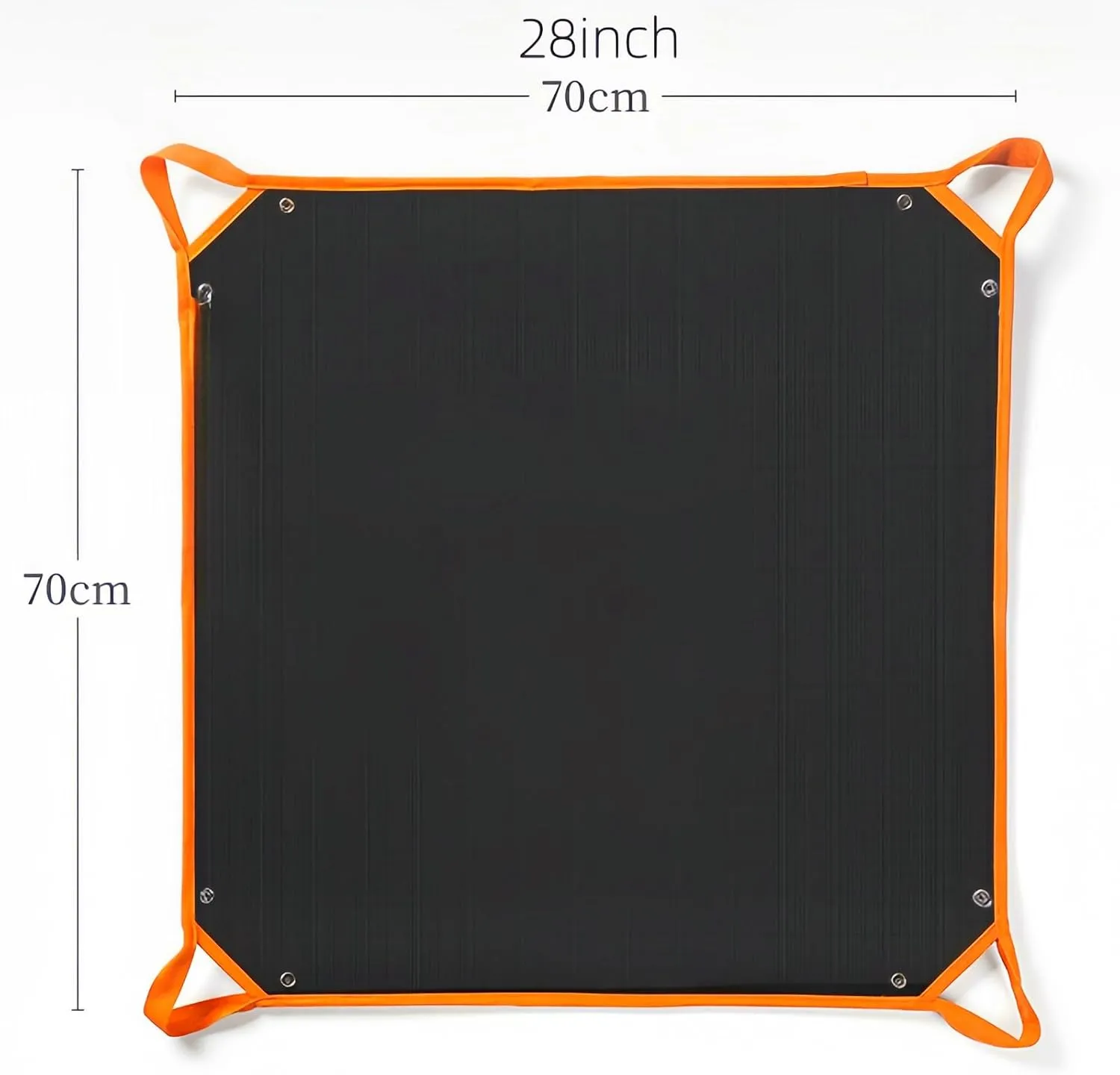 Fay Bless Foldable Fireproof Mat Flame Retardant Heat Resistant Pad Outdoor BBQ Firewood Fire Pit Fireproof Mat with Hanger for Camping (70x70cm)