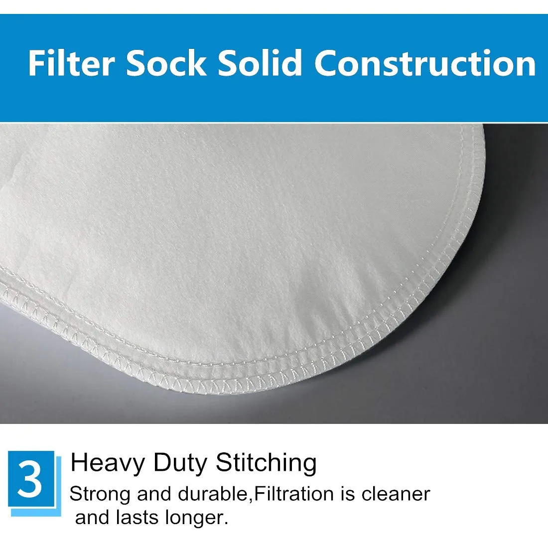 Felt Liquid Filter Socks 10 Micron 7 Inch Ring by 16 Inch Long Filter Bag - 1Pack (10 Micron 7 x 16 Inch)