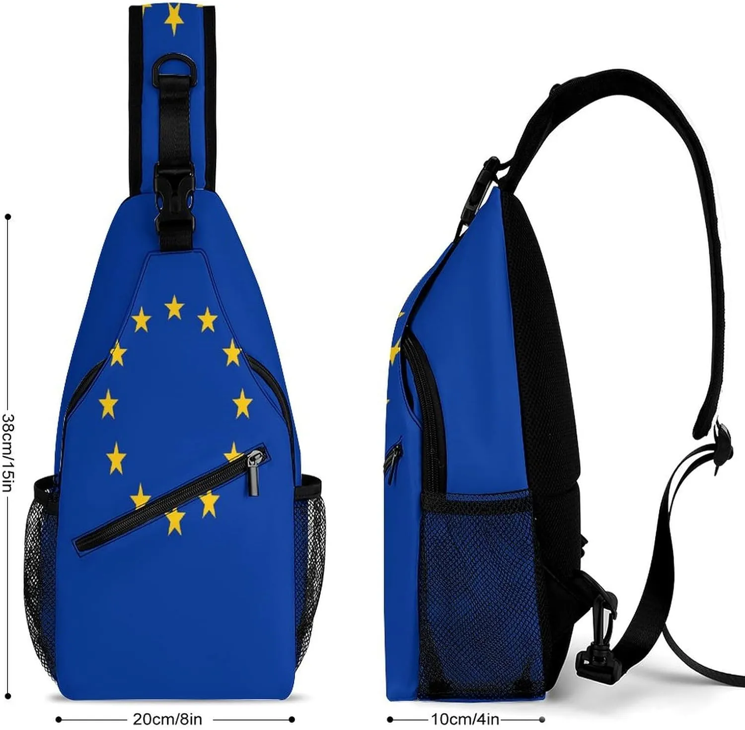 Fiji Flag Sling Bag Crossbody Chest Bag Shoulder Bag For Travel Hiking Cycling Camping