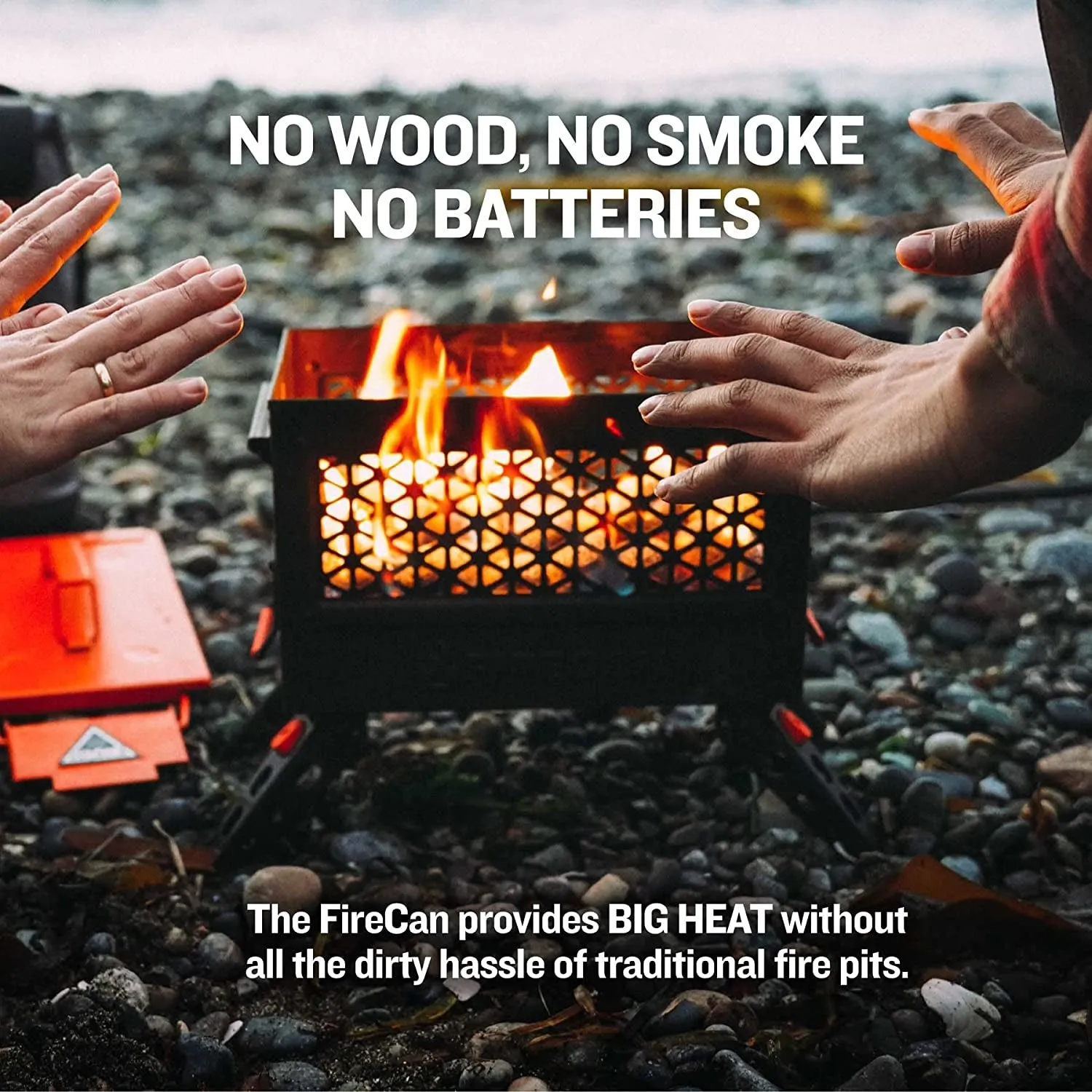 Firecan Portable Propane Fire Pit with Hose and Adjustable Regulator