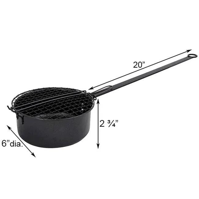 Fireplace Popcorn Popper w/Bag & Gloves Kit by Prime Retreat