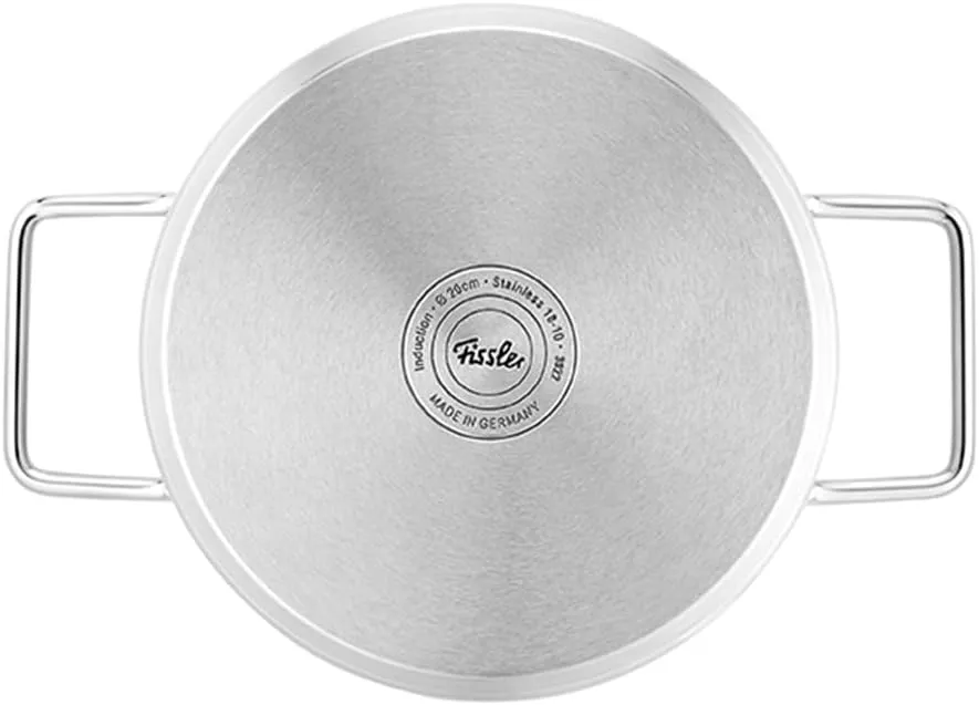 Fissler Pure Collection Stainless Steel 4.2 Quart Stock Pot with Glass Lid