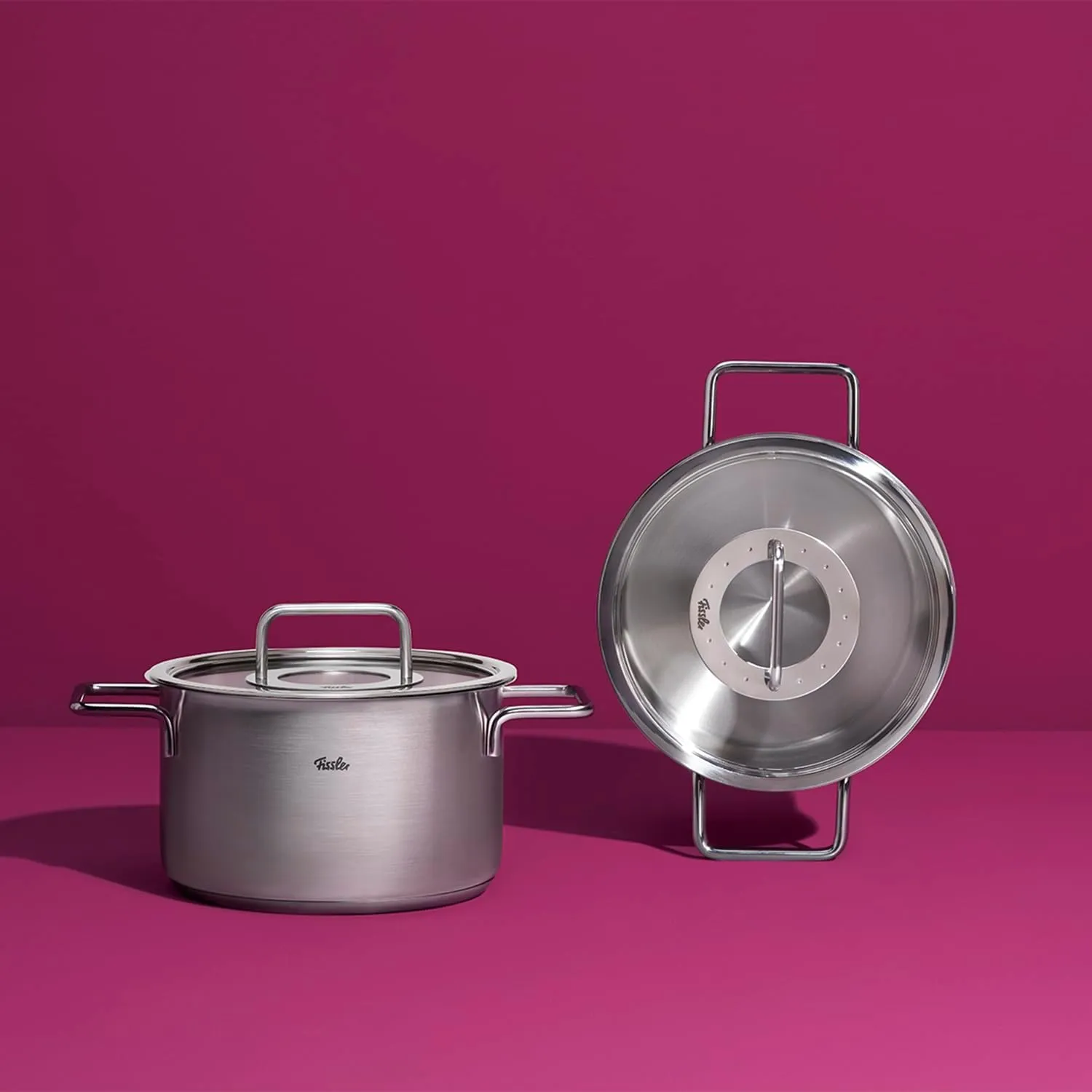 Fissler Pure Collection Stainless Steel 4.2 Quart Stock Pot with Glass Lid