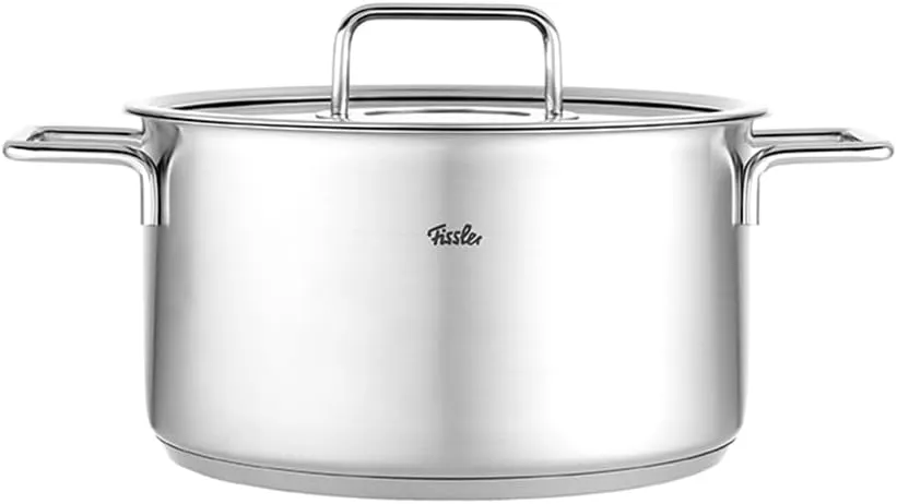 Fissler Pure Collection Stainless Steel 6.7 Quart Stock Pot with Glass Lid