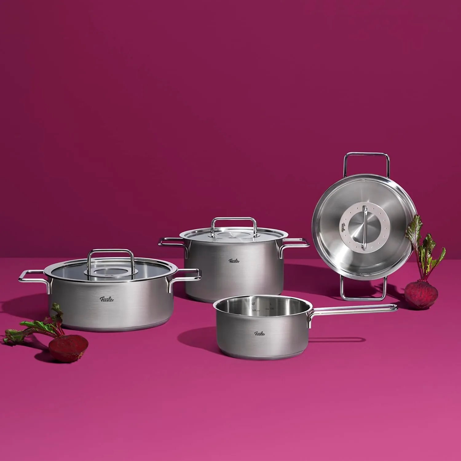 Fissler Pure Collection Stainless Steel 6.7 Quart Stock Pot with Glass Lid