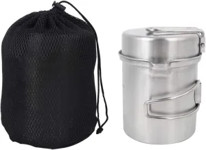 Foldable Camping Cups Mugs,Stainless Steel Backpacking Cookware Outdoor Cookware Set for Hunting Backpacking Picnic Hiking
