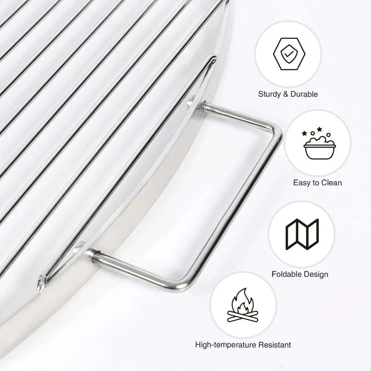 Foldable Fire Pit Grill Cooking Grate with Handle From Redcamp