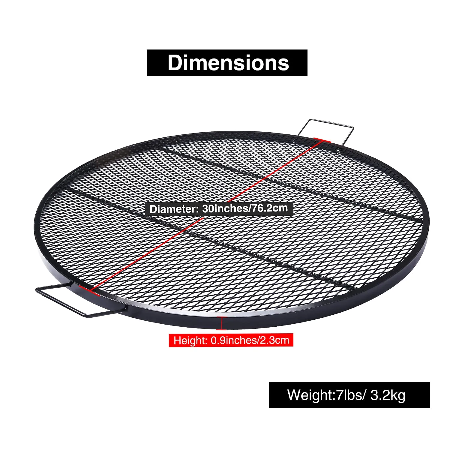 Foldable Fire Pit Grill Cooking Grate with Handle From Redcamp