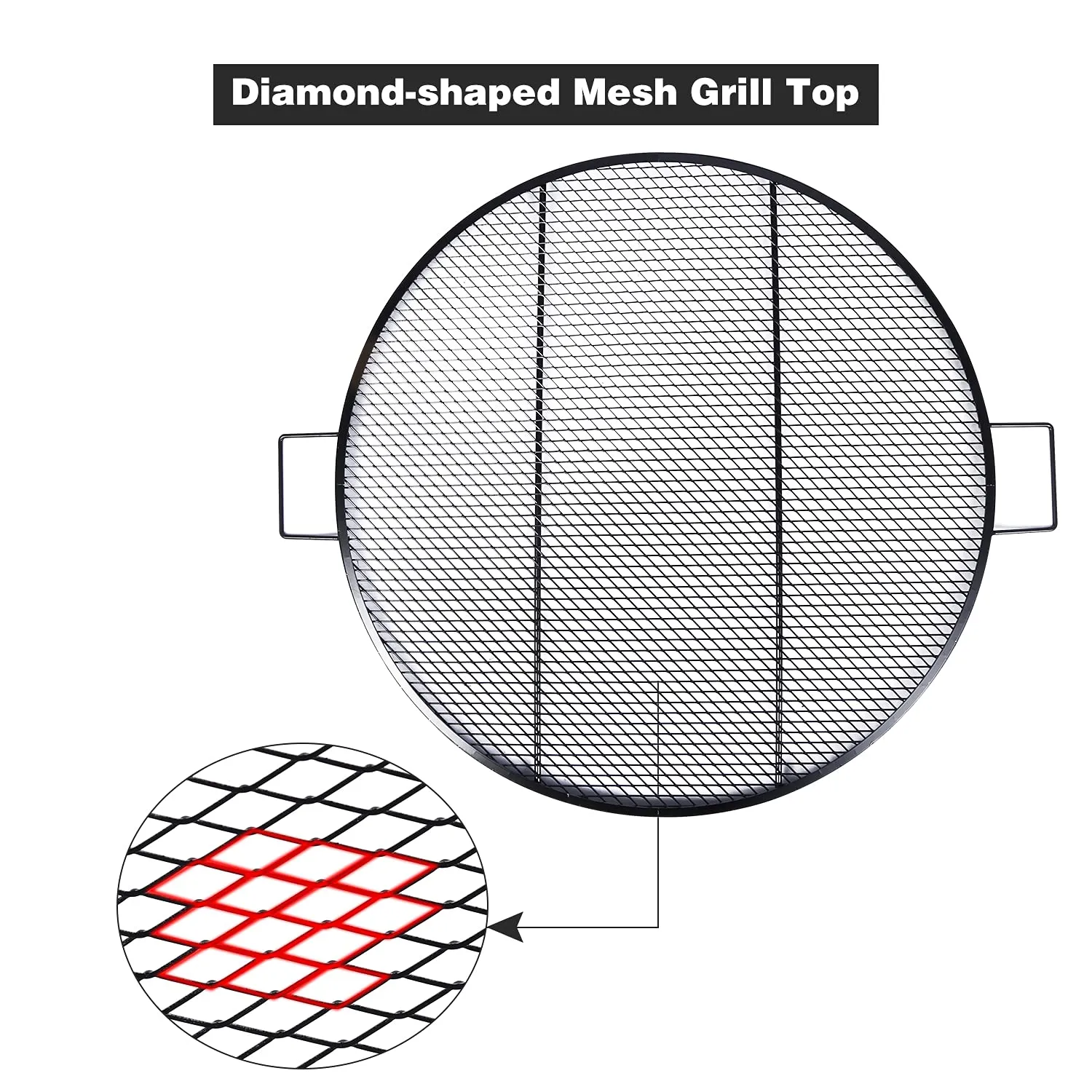 Foldable Fire Pit Grill Cooking Grate with Handle From Redcamp