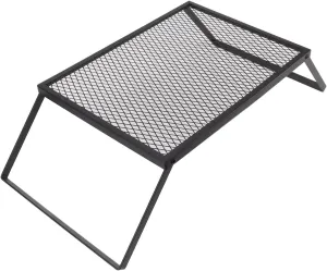 Folding Campfire Grill Heat Portable Outdoor Camping Grill for Picnic Yard Patio Iron Material (40 X 30cm With Fork)