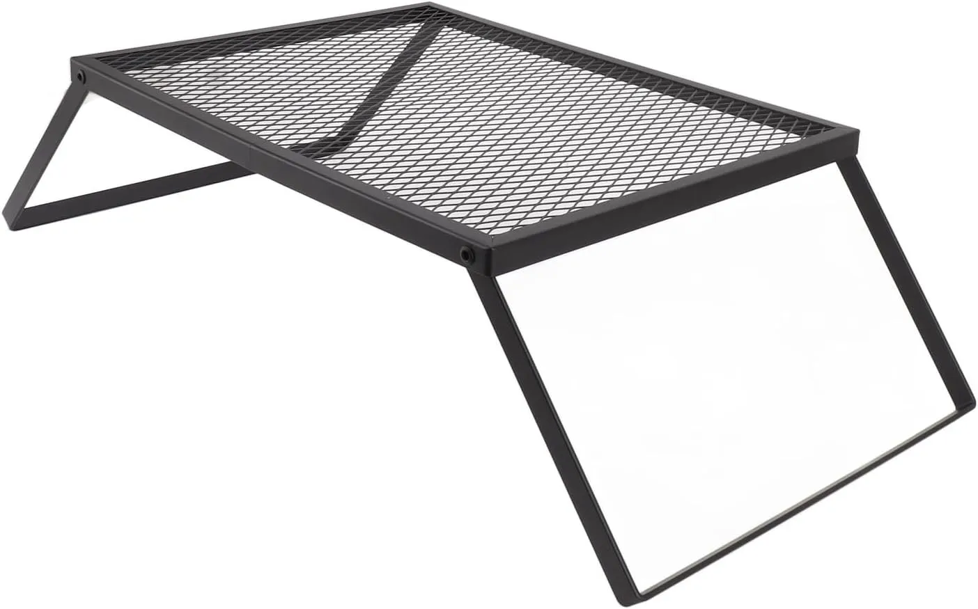Folding Campfire Grill Heat Portable Outdoor Camping Grill for Picnic Yard Patio Iron Material (40 X 30cm With Fork)