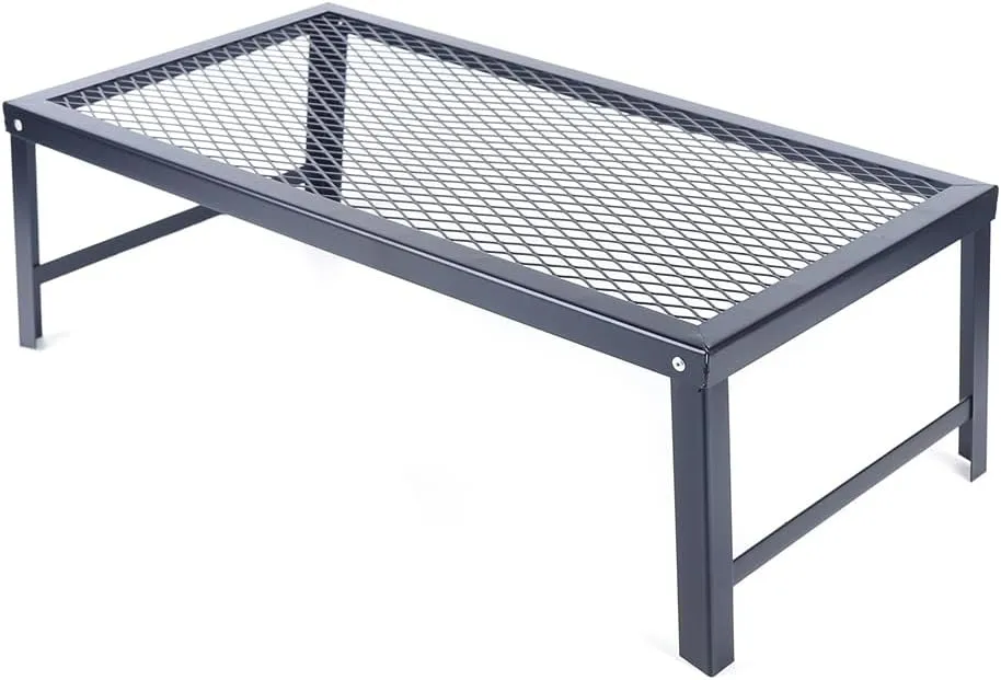 Folding Campfire Grill Portable Camp Fire Cooking Racks Heavy Duty Fire Camp Grill Rack for Outdoor, Picnic, Camping