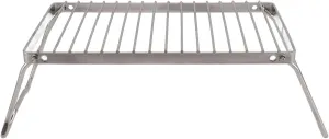Folding Campfire Grill, Stainless Steel Thicker Camping Grate Adjustable Height Portable Grill for Outdoor