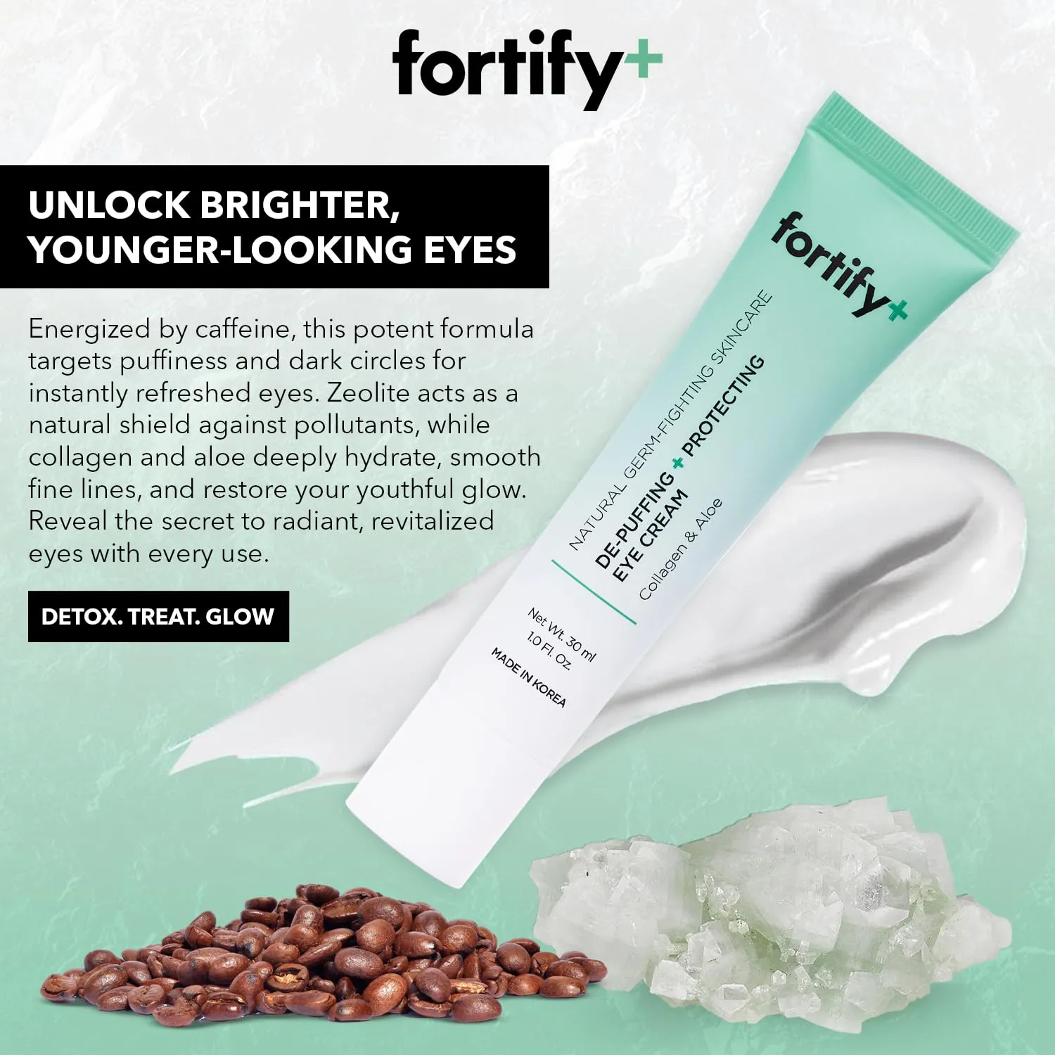 Fortify 9-in-1 Natural Skincare Eye Cream – 2 Pack Anti-Aging Under Eye Cream for Dark Circles, Puffiness & Bags Under Eyes – 30ML