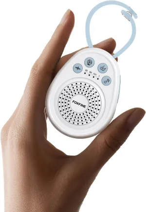 FOXFINE White Noise Machine - Portable Sound Machine with 30 Sleep Sounds, Rechargeable, Timer, Child Lock for Babies, Adults, Home, Travel, Office, Blue