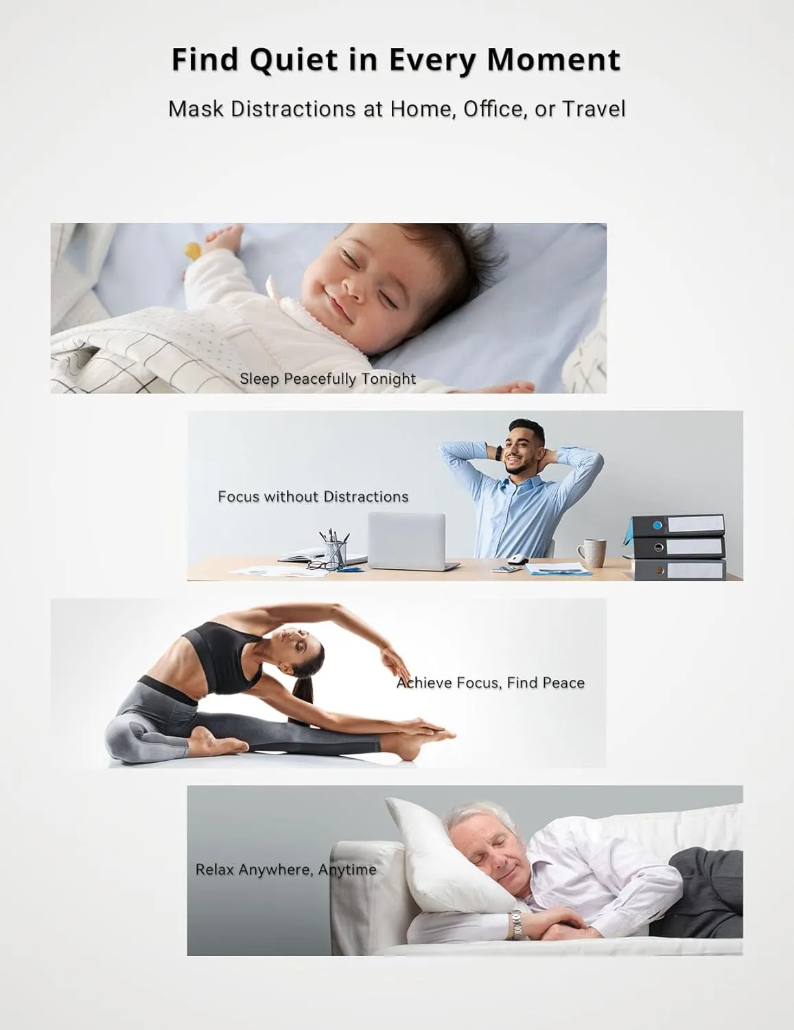 FOXFINE White Noise Machine - Portable Sound Machine with 30 Sleep Sounds, Rechargeable, Timer, Child Lock for Babies, Adults, Home, Travel, Office, Blue