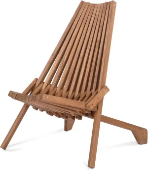 FSC Acacia Wood Foldable Outdoor Chairs,Weather-Resistant Wooden Portable Chairs Patio Chair Furniture Comfy Adirondack Chairs Lounge Chair for Deck Fire Pit Porch Camping,Up to 350LBS