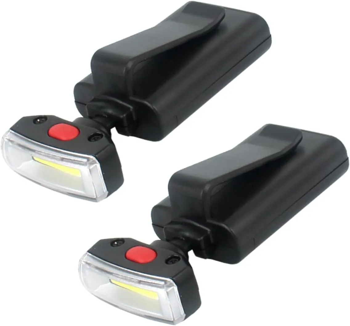 GALPADA Hat Light Clip-on Visor 2pcs/Package Camping Hiking Night Fishing Accessory