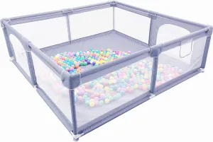 Gaorui Large Kids Baby Ball Pit - Portable Indoor Outdoor Baby Playpen Toddlers Children Safety Play Yard Fun Activities Popular Toys (Not Includes Balls)