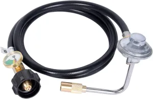 GasSaf 5FT Propane Adapter Hose with Propane Grill Regulator Suitable for Blackstone 17"、22" Tabletop Griddle