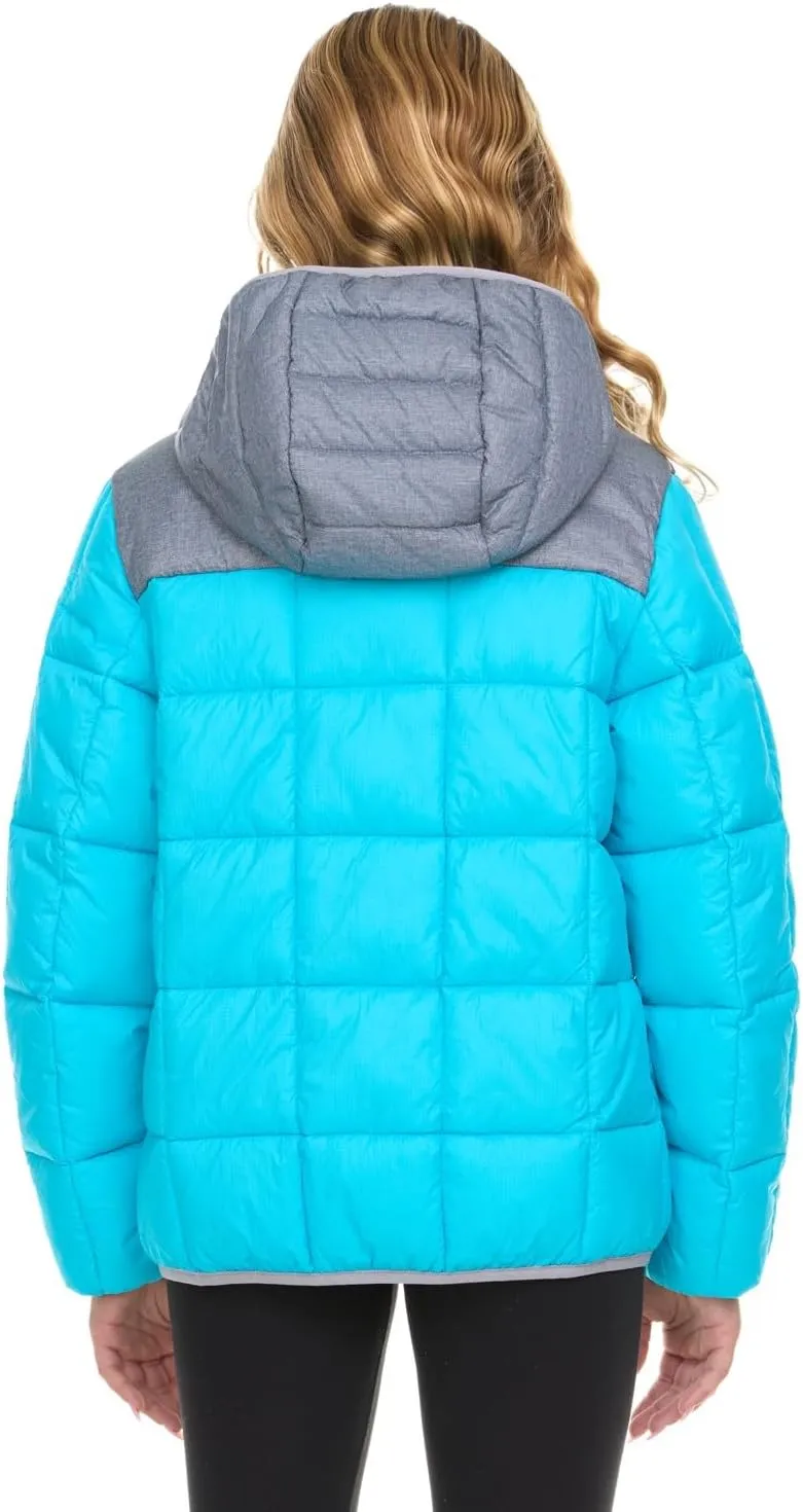 Gerry Packable Puffer Jackets for Girls and Boys, Hooded Girls and Boys Winter Coat