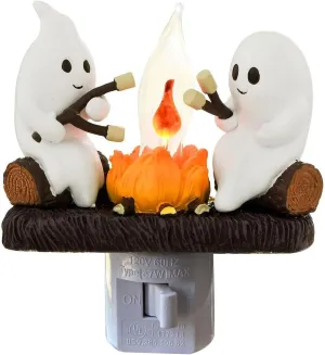 Ghost Campfire Nightlight, Ghost Campfire Flickering Nightlight, Campfire Flame Halloween Nightlight