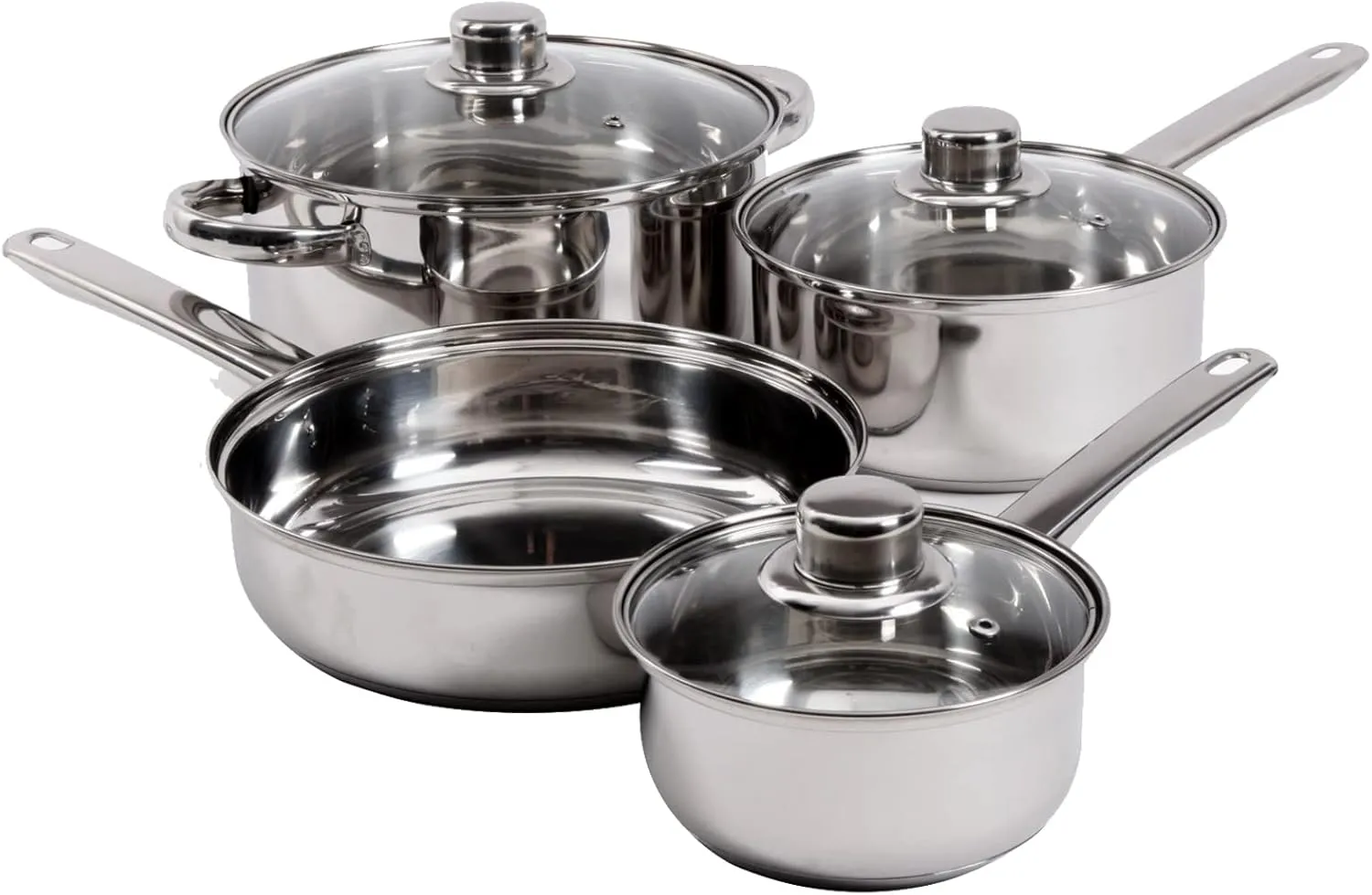 Gibson Home Landon 7 Piece Cookware Set,Stainless Steel