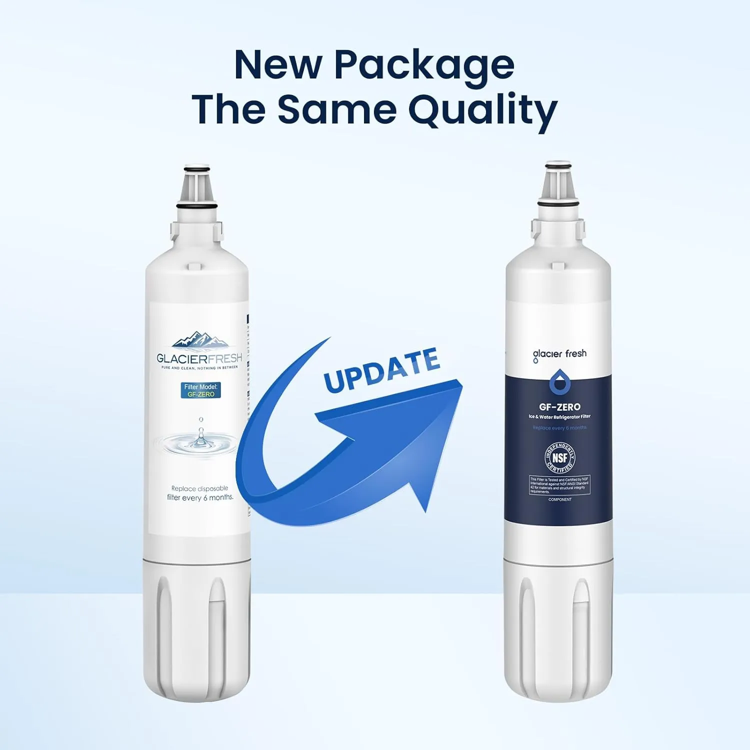 GLACIER FRESH Replacement for 4204490 Water Filter and 7007067 Air Purification Cartridge Combo Pack, Compatible with Sub-Zero 4204490, 4290510 Water Filter, 7042798/7007067 Air Filter(1 1)