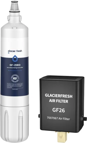 GLACIER FRESH Replacement for 4204490 Water Filter and 7007067 Air Purification Cartridge Combo Pack, Compatible with Sub-Zero 4204490, 4290510 Water Filter, 7042798/7007067 Air Filter(1 1)