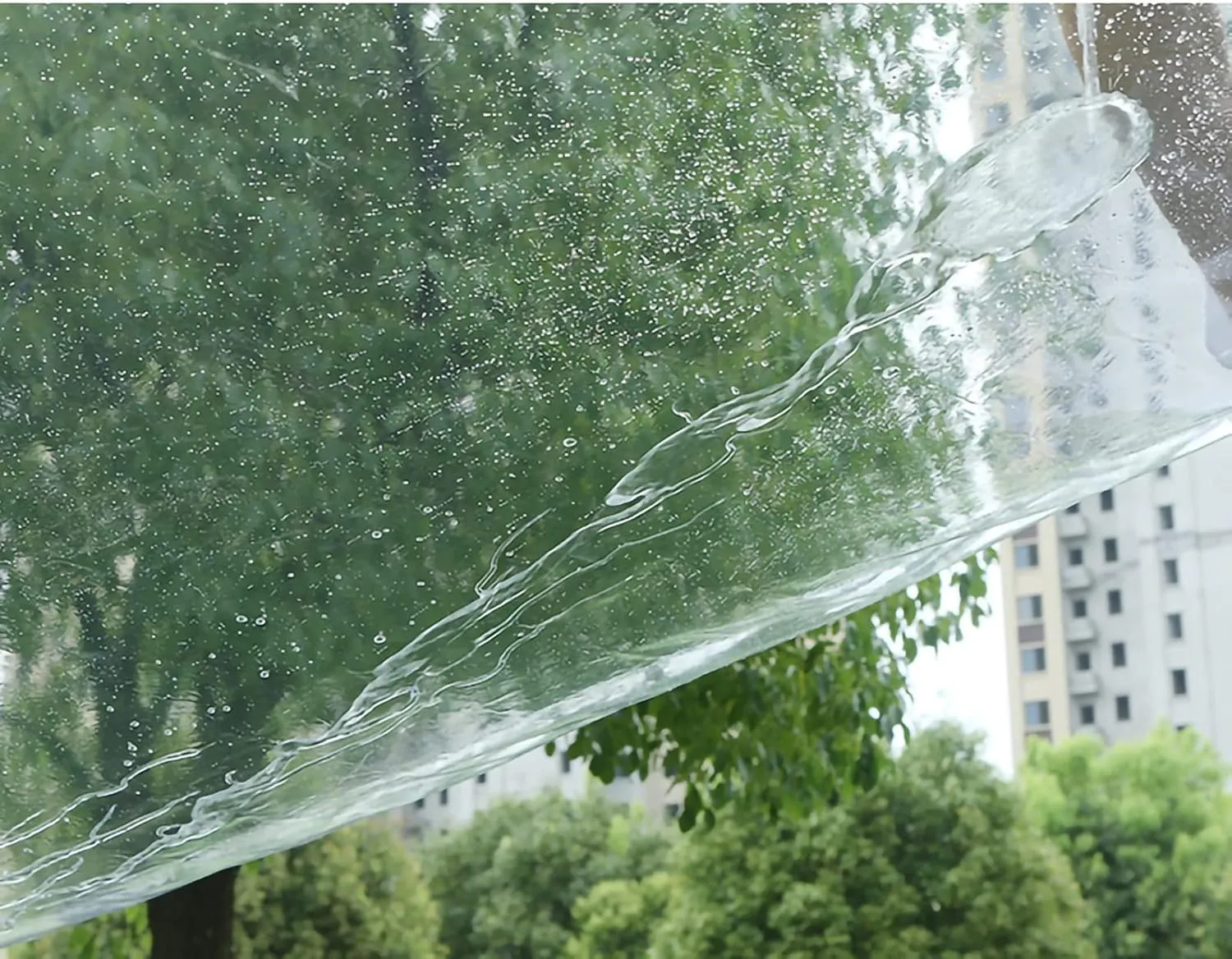 Glass Clear Tarpaulin Waterproof, Heavy Duty Windshield Balcony Rain Cover, with Metal Holes, for Outdoor Camping Ground Sheet Cover (Size : 1x1.5M/3.3x4.9ft)