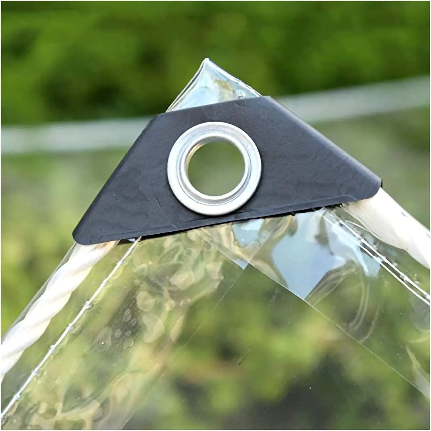 Glass Clear Tarpaulin Waterproof, Heavy Duty Windshield Balcony Rain Cover, with Metal Holes, for Outdoor Camping Ground Sheet Cover (Size : 1x1.5M/3.3x4.9ft)