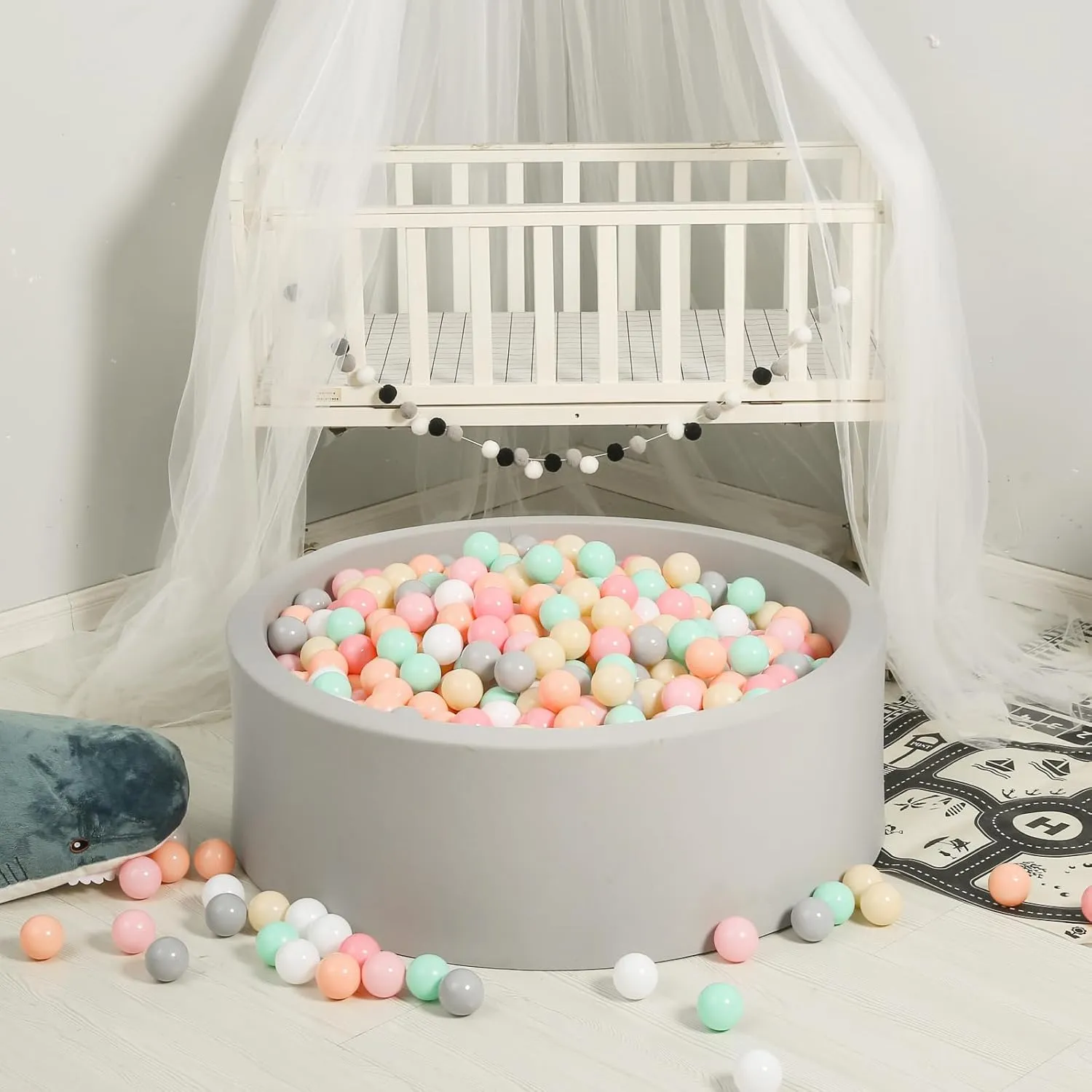 GOGOSO 100 Pit Balls Plastic Balls for Baby Toddlers GirlsToddlers for Playhouse, Baby Pool, Play Ball Fun Centers, for Babies, Kids, Toddlers 1-3, Phthalate Free BPA Free