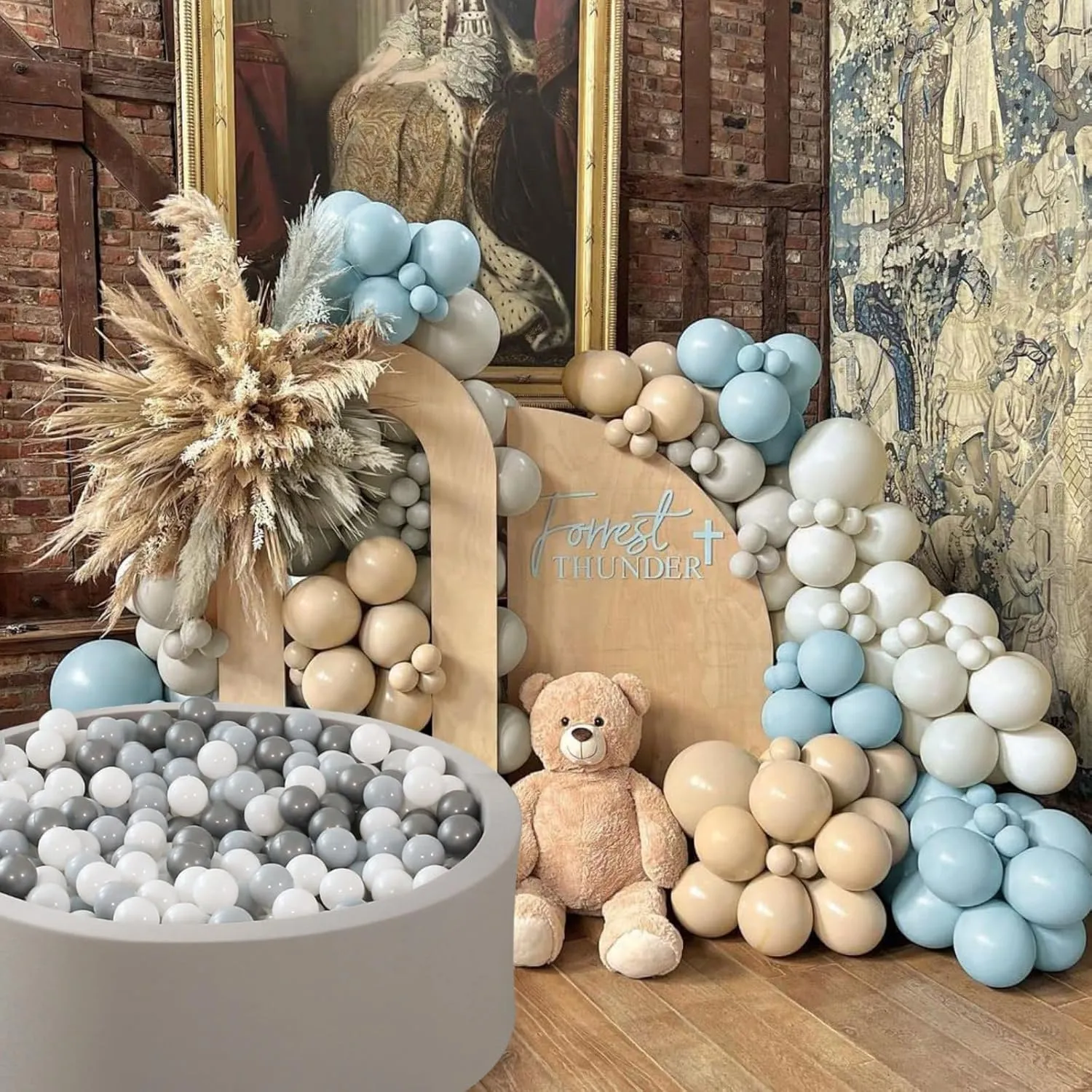 GOGOSO Ball Pit Balls for Toddler, Baby Plastic Playballs Kids Soft Pastel Pelotas Non-Toxic BPA-Free Gray Pearl Gary  White, 100 Balls