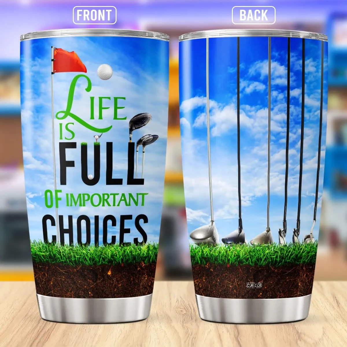 Golf Gifts For Men Him Dad Husband Golfers Fathers day Stainless Steel Tumblers Travel Water Bottle Funny Coffee Mugs 20 Oz Insulated Cups On Birthday Christmas Day