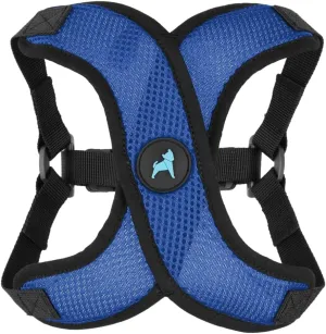 Gooby Comfort X Step in Lite Dog Harness - Choke Free, Escape Free with Light Breathable Mesh - Step in Dog Harness for Small and Medium Dogs - Quick Release Buckle, Metal D-Rings - Blue, Large