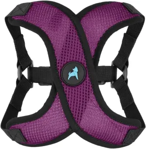 Gooby Comfort X Step in Lite Dog Harness - Choke Free, Escape Free with Light Breathable Mesh - Step in Dog Harness for Small and Medium Dogs - Quick Release Buckle, Metal D-Rings - Purple, Small
