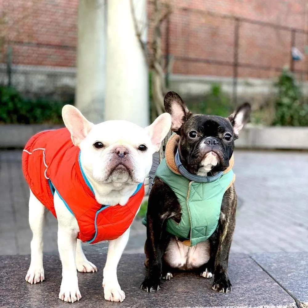 Gooby - Sports Vest, Fleece Lined Small Dog Cold Weather Jacket Coat Sweater with Reflective Lining, Green, Small