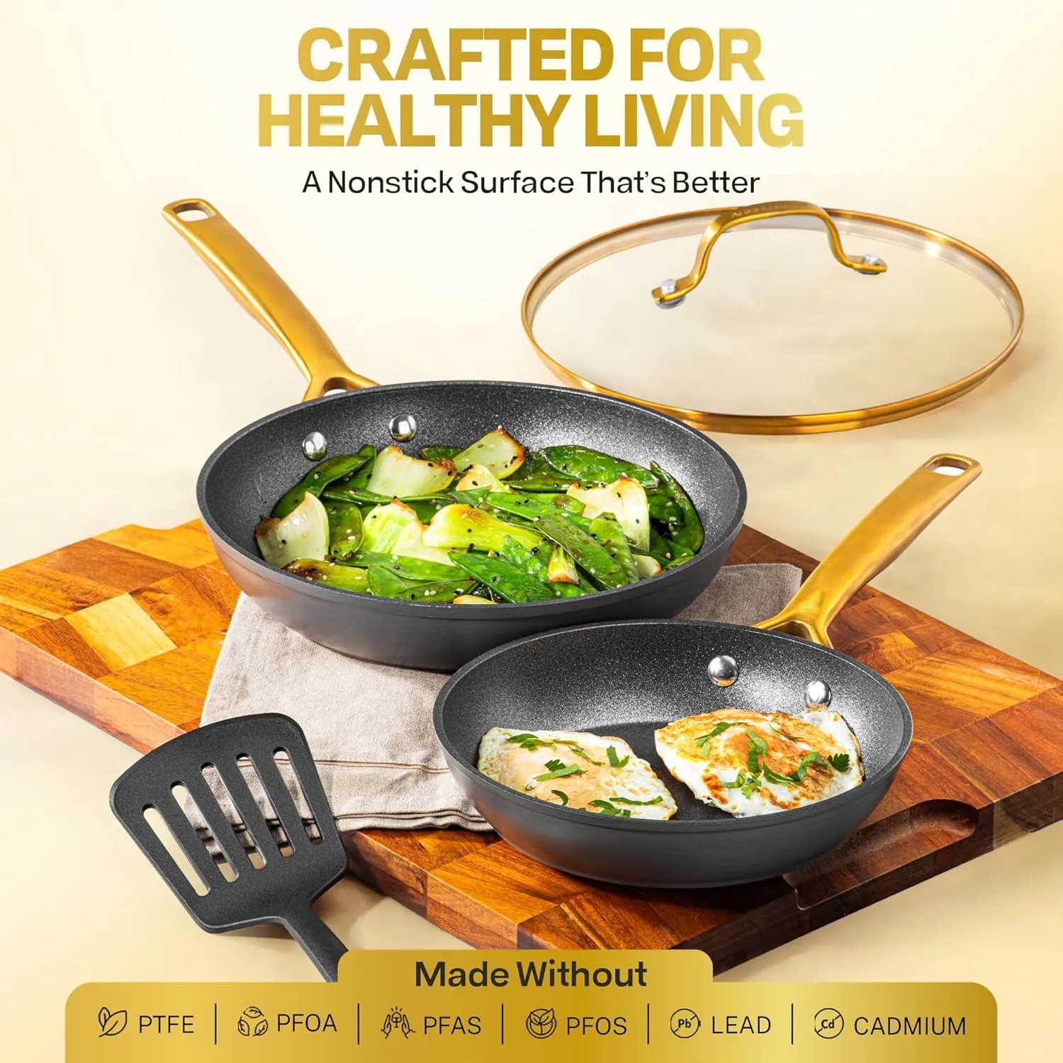 GRANITESTONE 20 Pc Induction Cookware Sets, Kitchen Pots and Pans Set Non Stick, Kitchen Cookware Sets, Nonstick Cookware Set, Non Stick Pots and Pan Set, Hard Anodized, Oven and Dishwasher Safe