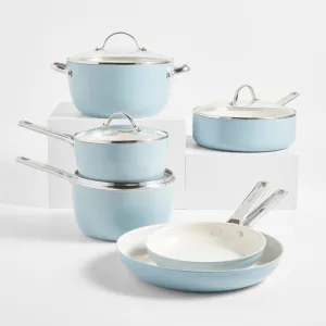 Greenpan ‚Ñ¢ Padova Pro Blue Haze 10-Piece Non-Stick Ceramic Cookware Set