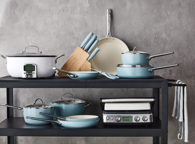 Greenpan ‚Ñ¢ Padova Pro Blue Haze 10-Piece Non-Stick Ceramic Cookware Set