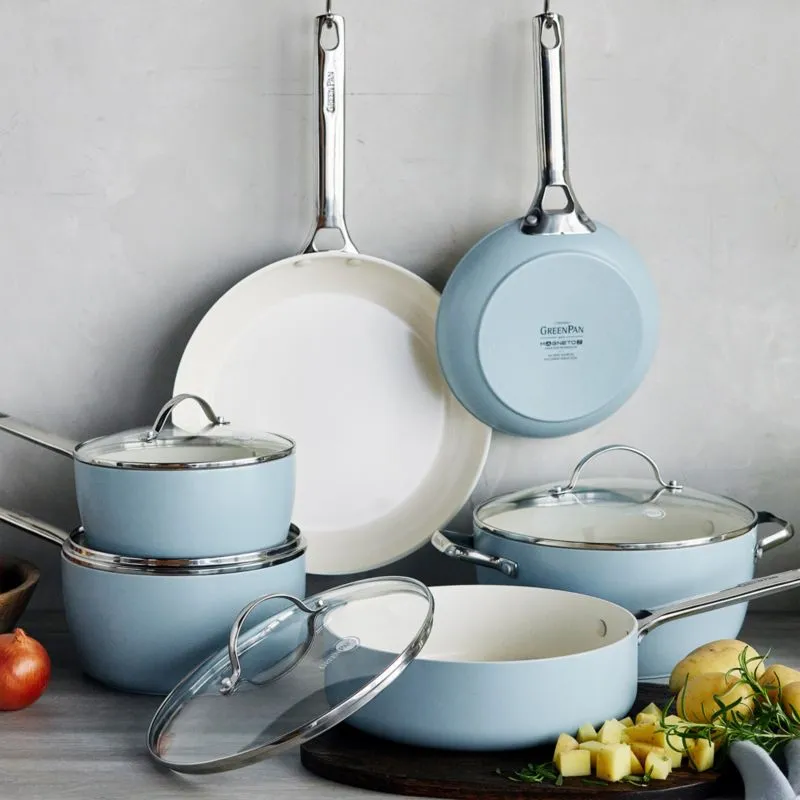 Greenpan ‚Ñ¢ Padova Pro Blue Haze 10-Piece Non-Stick Ceramic Cookware Set