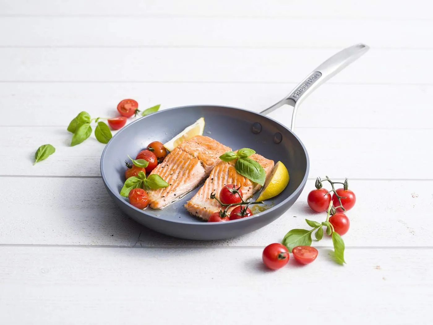 GreenPan Paris Pro Hard Anodized Healthy Ceramic Nonstick, 8" Frying Pan Skillet, PFAS-Free, Dishwasher Safe, Grey
