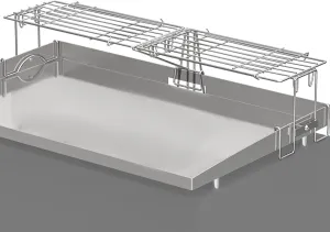 Griddle Warming Rack for Blackstone 17 22 28 36in Flat Top Griddle, Adjustable Universal Stainless Steel Grill Rack for Blackstone Griddle Parts, Griddle Warming Rack for Weber/Camp Chef, 12" to 45" L