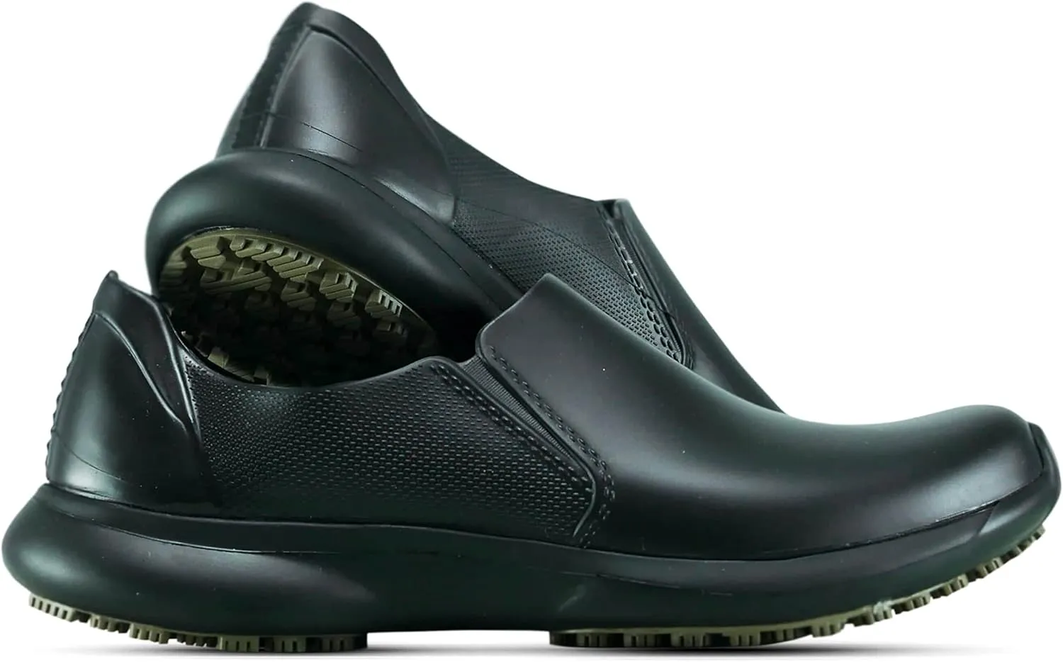 GRIP&COMFY Waterproof Shoes for Women - Slip on - Comfortable Non Slip Walking Rain Shoes - Soft Thermoplastic Rubber Sneakers - Garden Nurses Chefs All Weather Lightweight