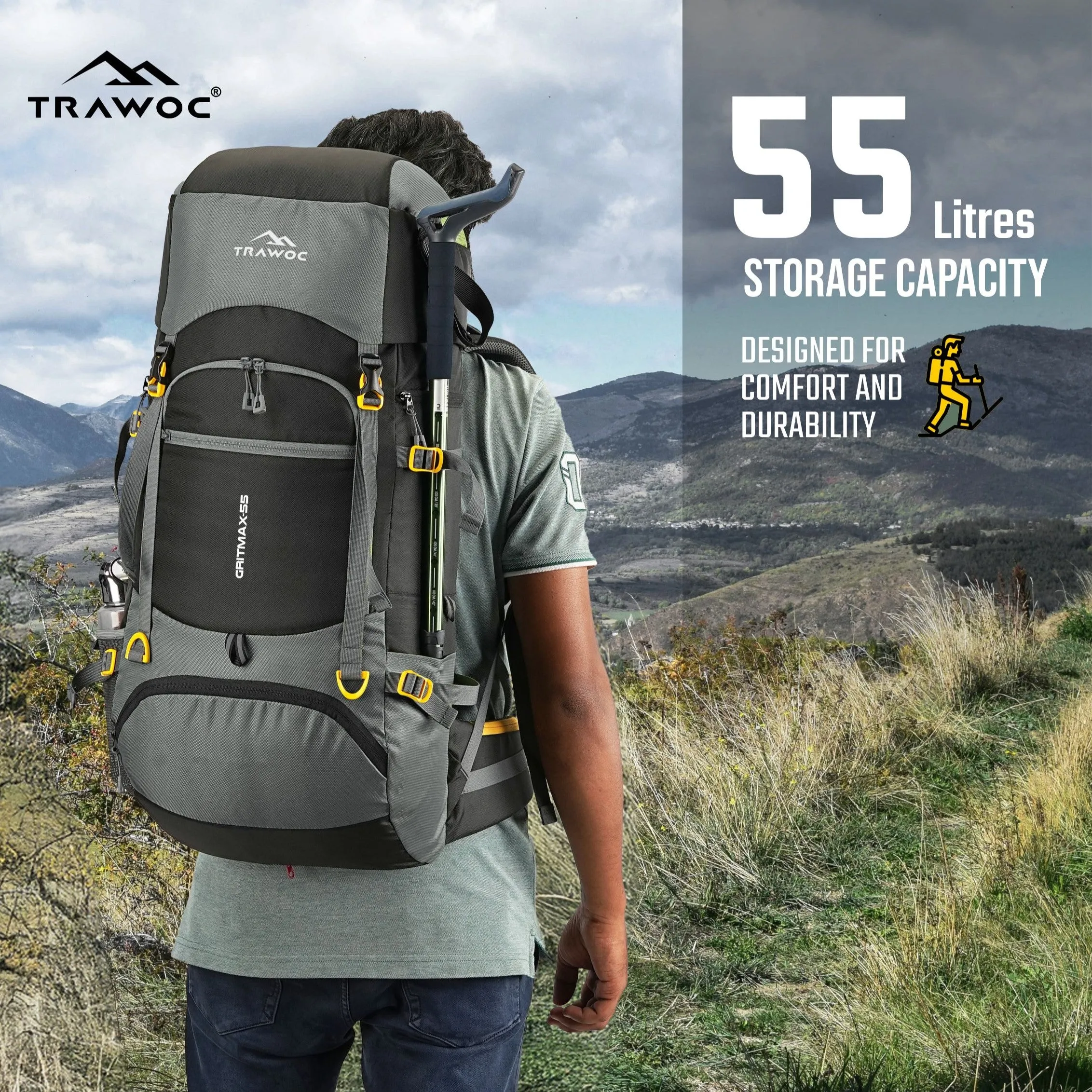 GRITMAX-55 Backpack - Grey