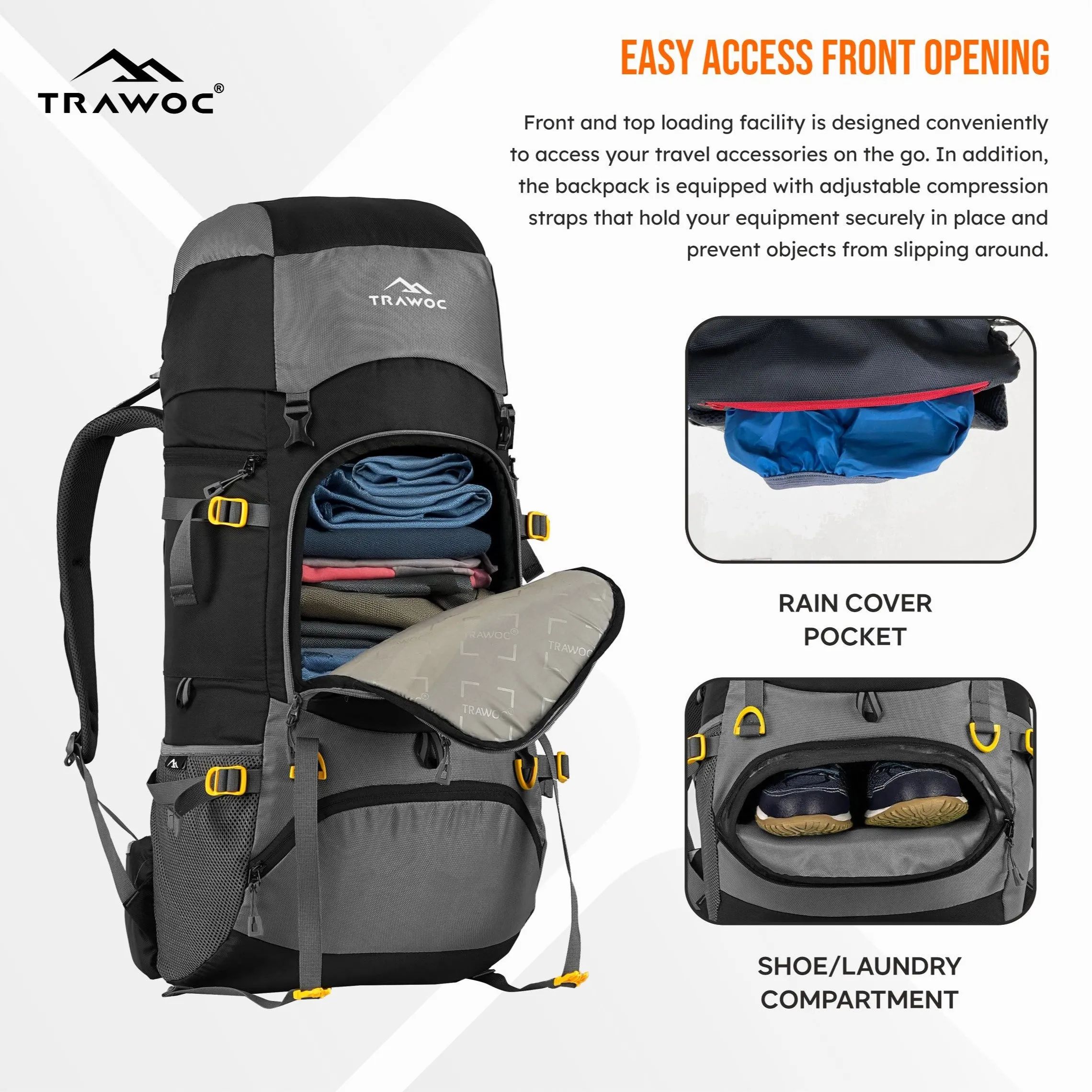 GRITMAX-55 Backpack - Grey