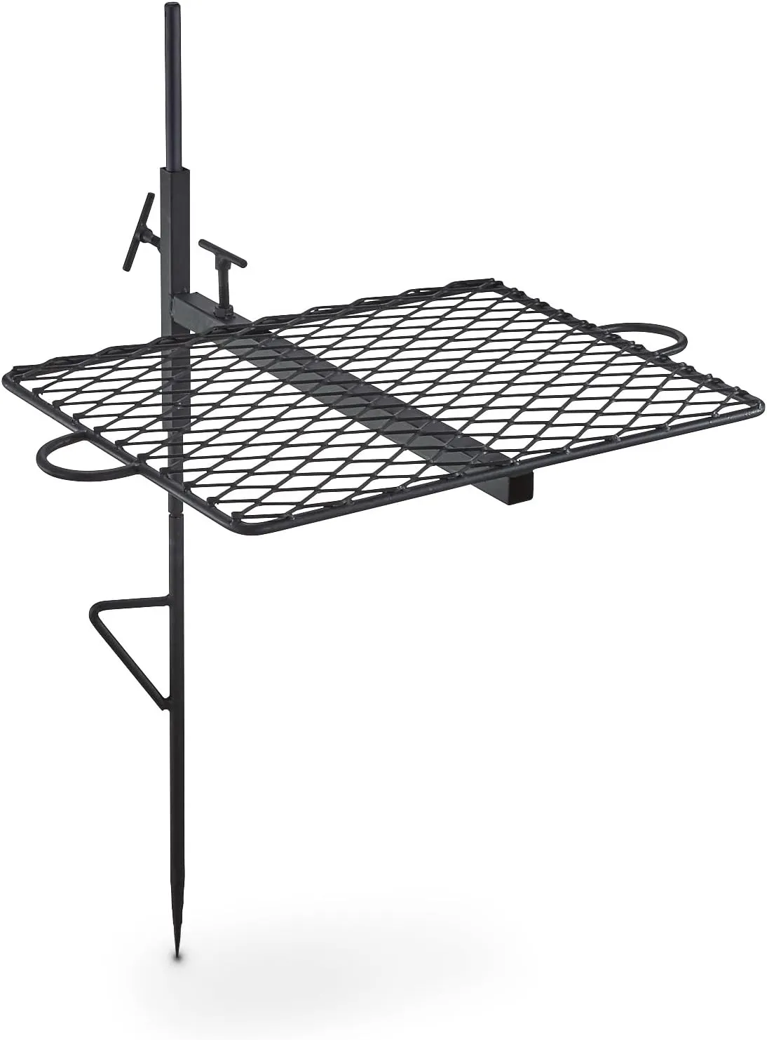 Guide Gear Campfire Grill Swivel Over Open Fire or Fire Pit, Height Adjustable w/Canvas Carry Bag